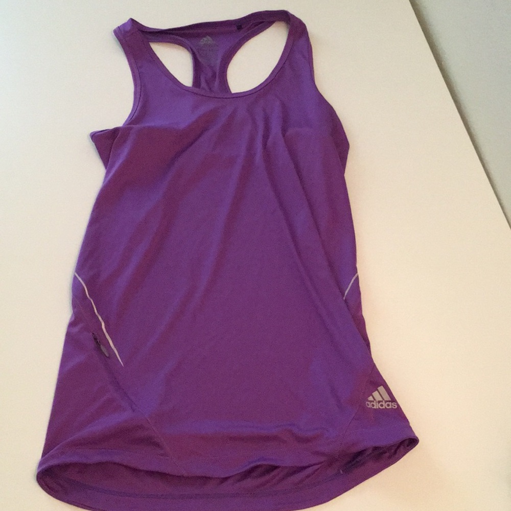Purple adidas work out tank top